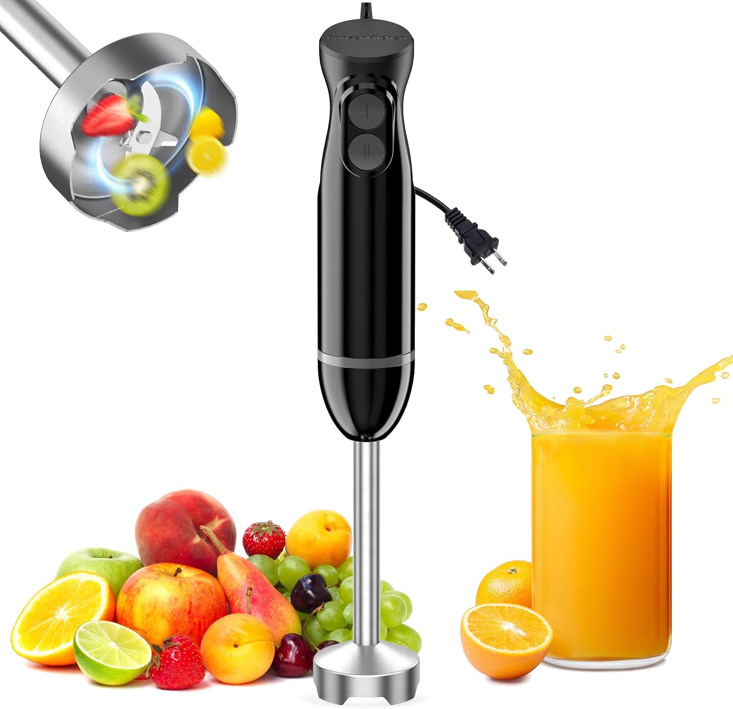 Bonsenkitchen Hand Blender 300W Immersion Mixer