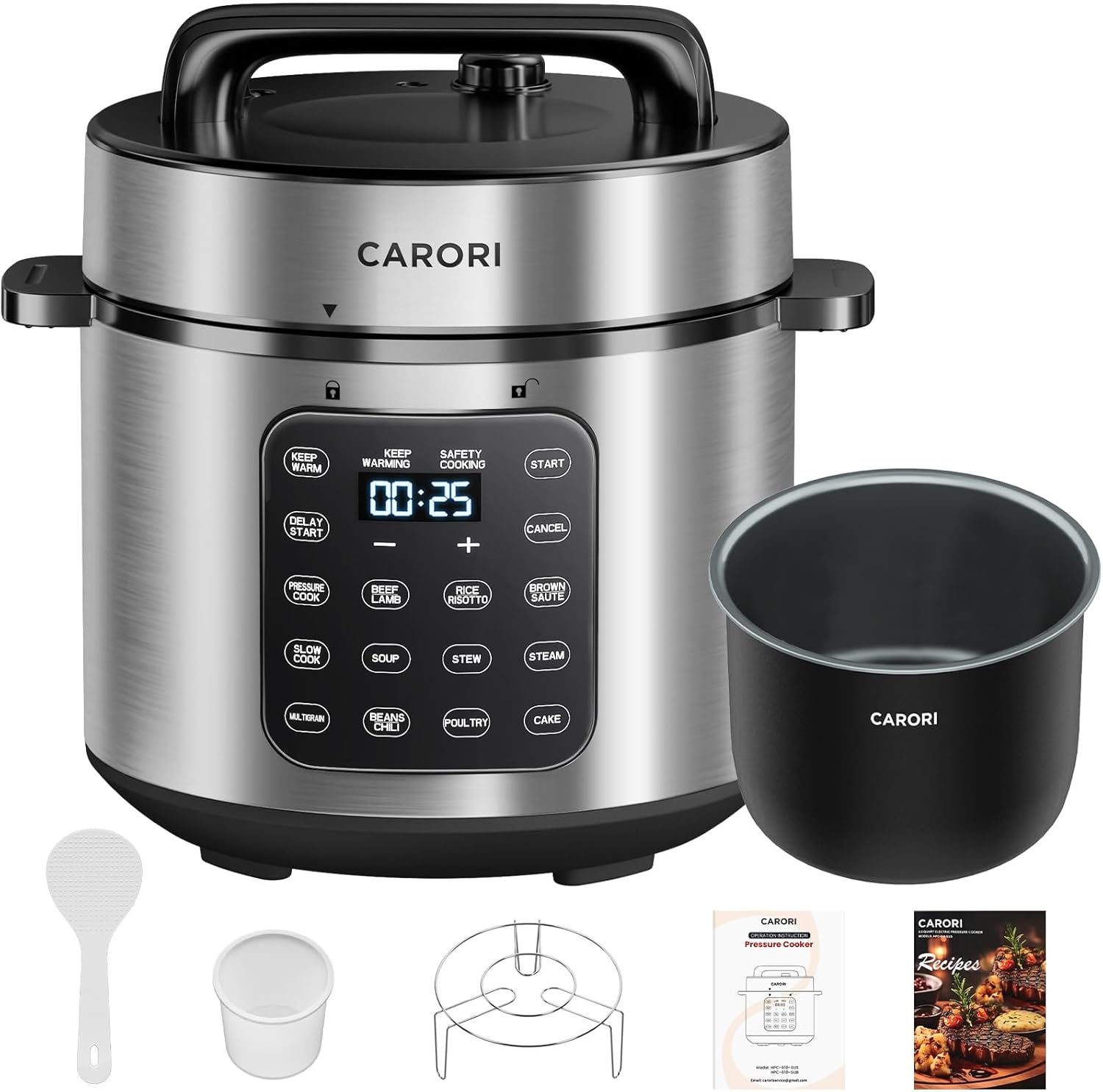 Carori 6Qt Electric Pressure Cooker with IMD Touchscreen