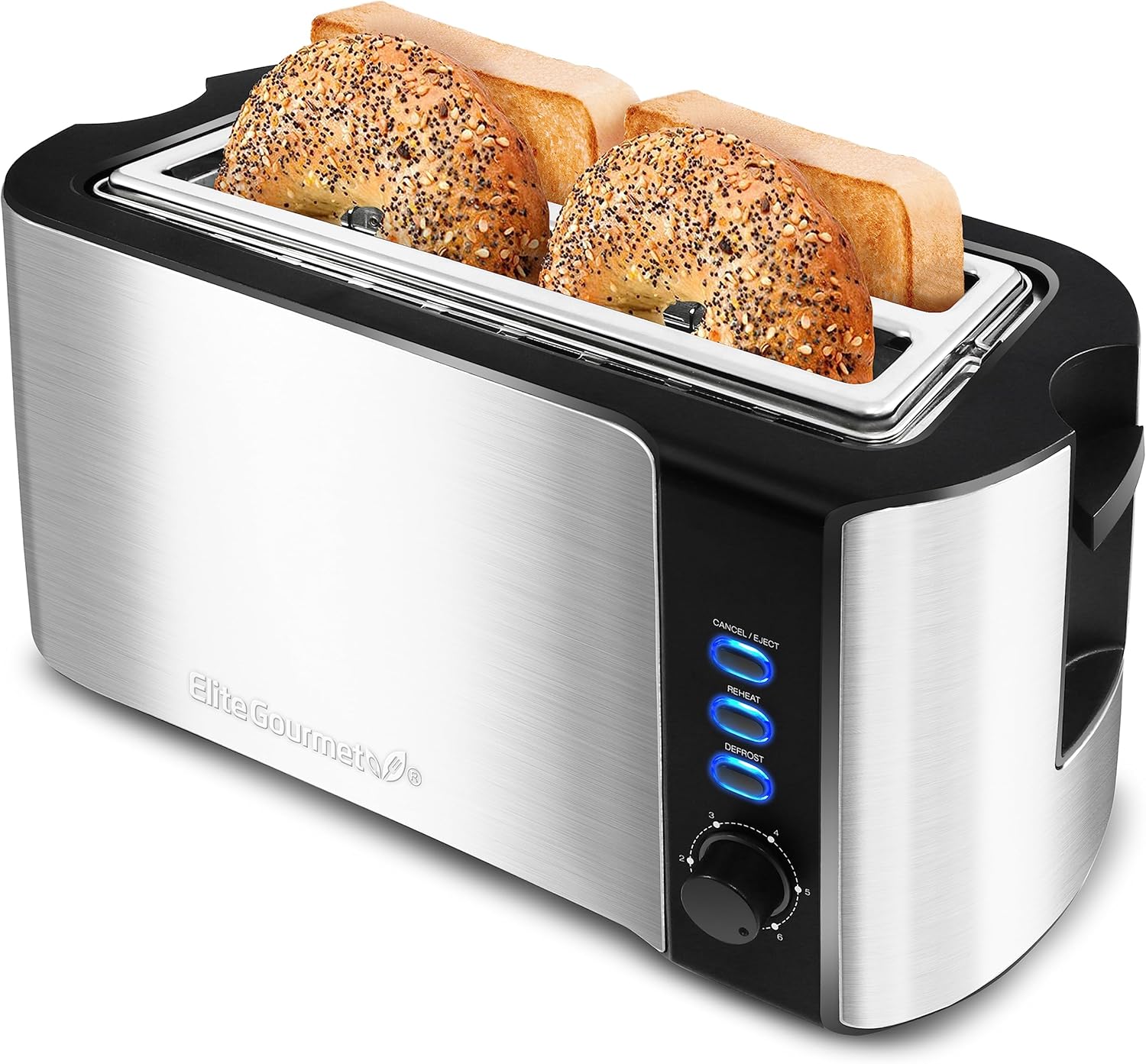 Elite Gourmet ECT-3100 4-Slice Long Slot Toaster