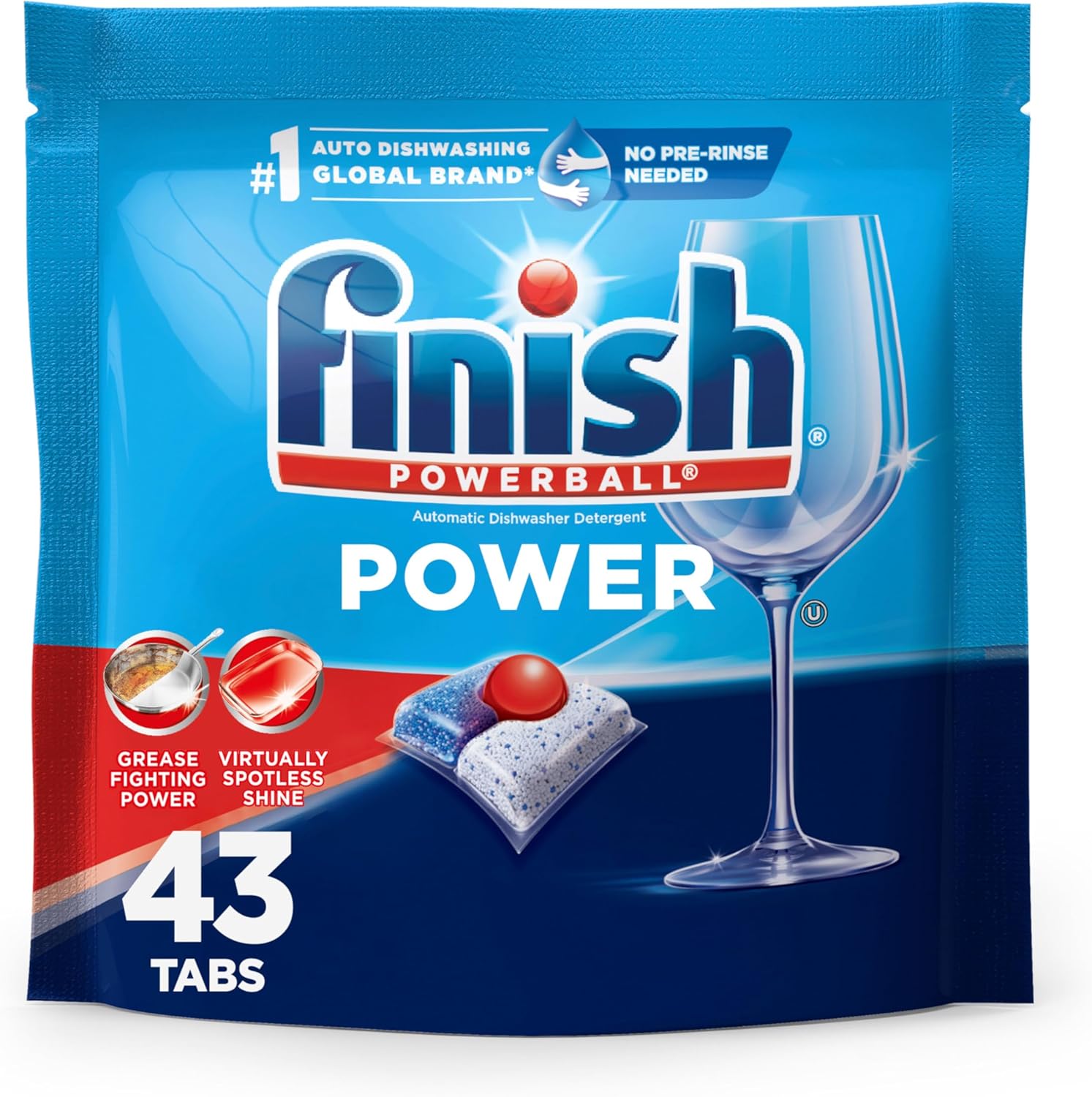 Finish Power Dishwasher Pods, 43 Count