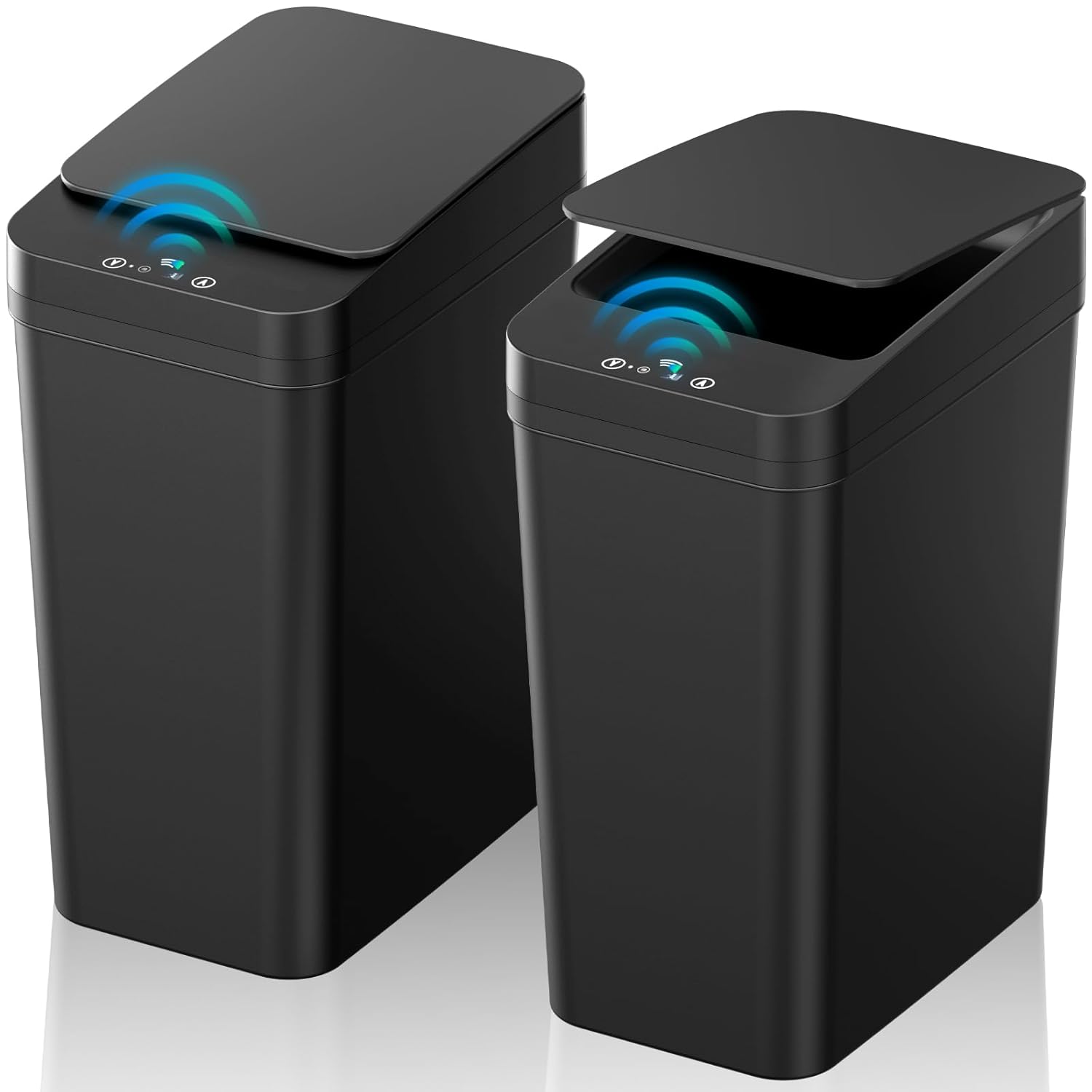 KOEYLE 2.2 Gallon Touchless Motion Sensor Trash Can (2-Pack)