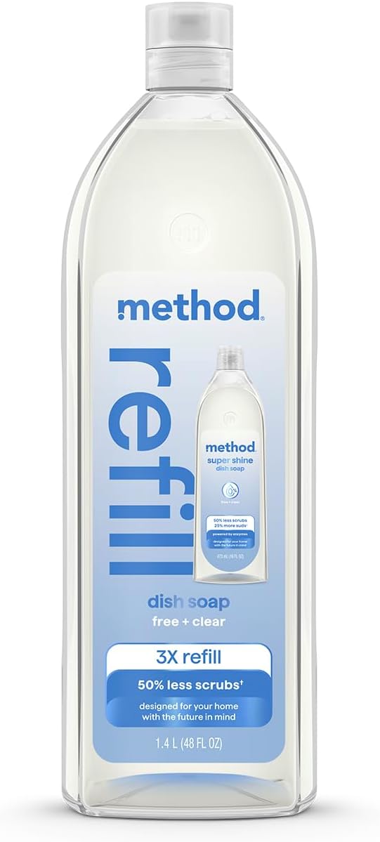 Method Super Shine Liquid Dish Soap Refill, 48 fl oz