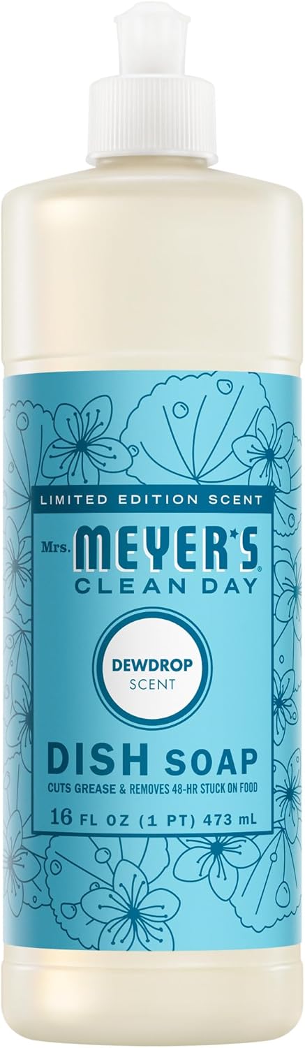 Mrs. Meyer's Clean Day Liquid Dish Soap, Dewdrop 16oz
