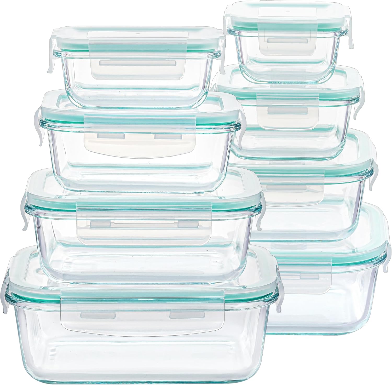 Vtopmart 8-Pack Glass Food Storage Containers with Airtight Lids